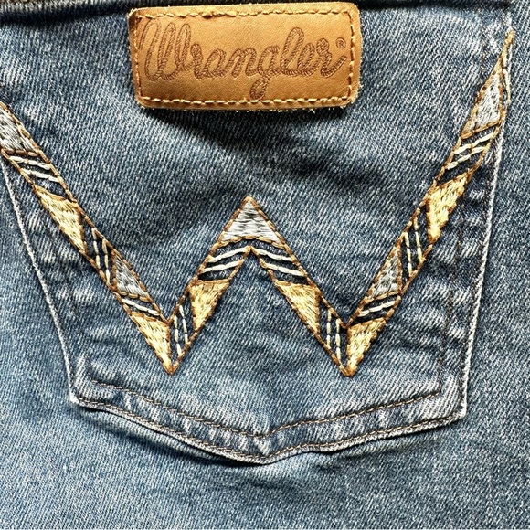 Wrangler Retro Men's 32x32 Low Rise Boot Cut Jeans Blue Denim Pocket Design - Picture 5 of 12